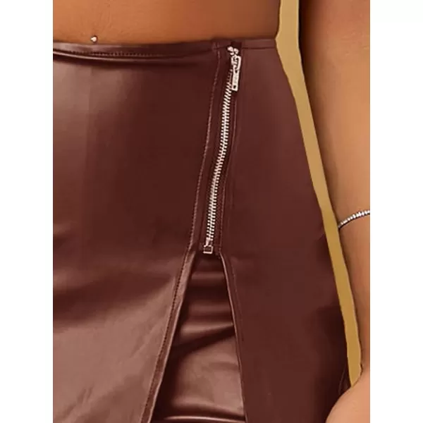 SweatyRocks Women's Metallic High Waist PU Leather Shorts Wide Leg Stretchy Shorts Hot Pants