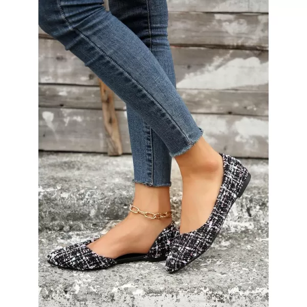 SweatyRocks Women's PU Leather Hollow Out Flat Sandals Closed Toe Outdoors Flat Shoes