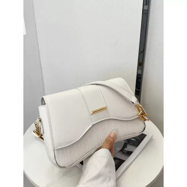 SweatyRocks Women's PU Leather Top Handle Small Shoulder Bag Chain Strap Underarm Bag Handbags