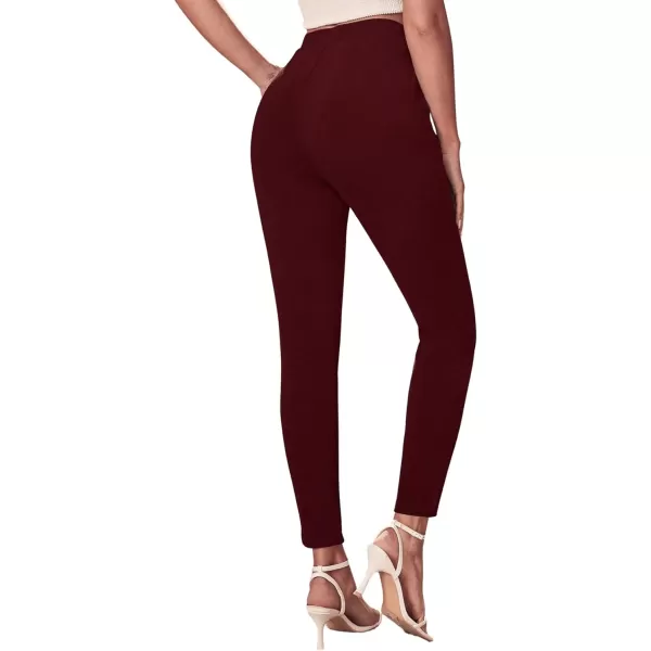 SweatyRocks Women's Pants Casual High Waist Skinny Leggings Stretchy Work Pants