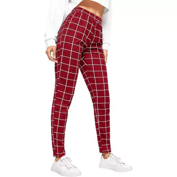 SweatyRocks Women's Pants Casual High Waist Skinny Leggings Stretchy Work Pants