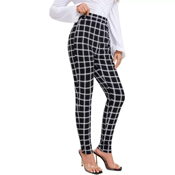 SweatyRocks Women's Pants Casual High Waist Skinny Leggings Stretchy Work Pants