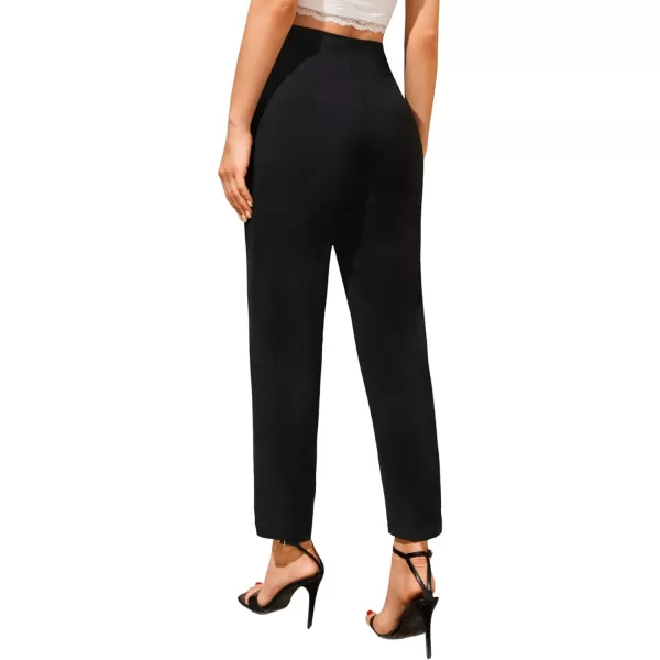 SweatyRocks Women's Pants Casual High Waist Skinny Leggings Stretchy Work Pants