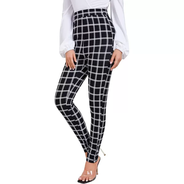 SweatyRocks Women's Pants Casual High Waist Skinny Leggings Stretchy Work Pants