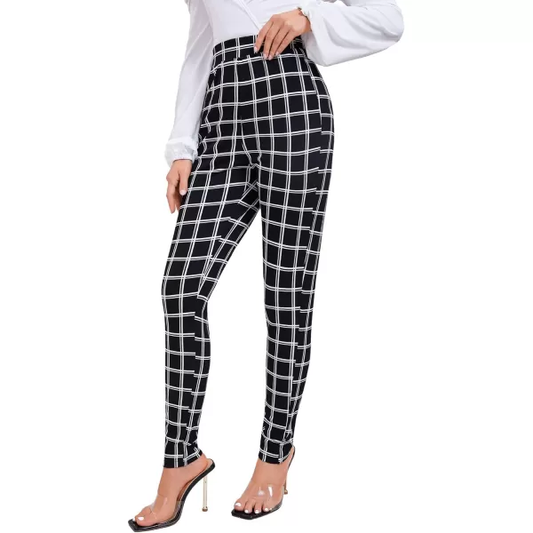 SweatyRocks Women's Pants Casual High Waist Skinny Leggings Stretchy Work Pants