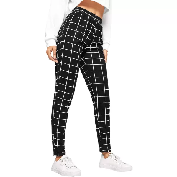 SweatyRocks Women's Pants Casual High Waist Skinny Leggings Stretchy Work Pants