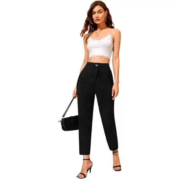 SweatyRocks Women's Pants Casual High Waist Skinny Leggings Stretchy Work Pants