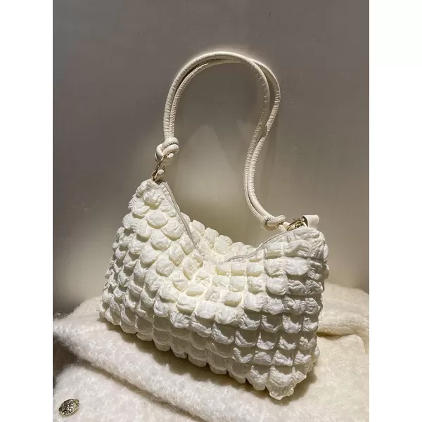 SweatyRocks Women's Popcorn Textured Bag Knot Strap Clutch Purse Square Bags Solid Shoulder Handbag