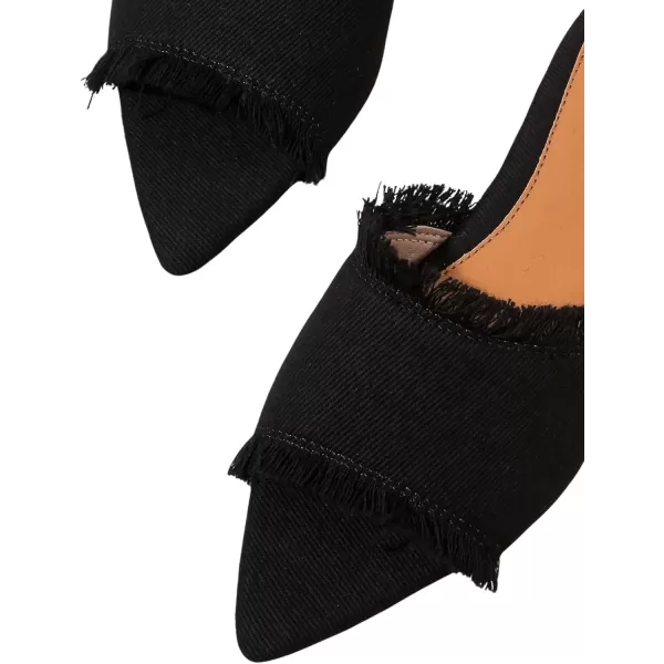 SweatyRocks Women's Raw Trim Open Toe Flat Sandals Dressy Outdoor Slide Sandals