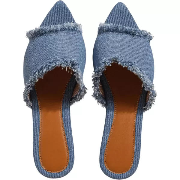 SweatyRocks Women's Raw Trim Open Toe Flat Sandals Dressy Outdoor Slide Sandals