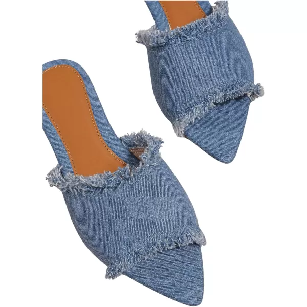 SweatyRocks Women's Raw Trim Open Toe Flat Sandals Dressy Outdoor Slide Sandals