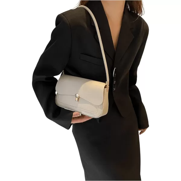 SweatyRocks Women's Retro Leather Flap Buckle Square Shoulder Bag Top Handle Small Clutch Purses