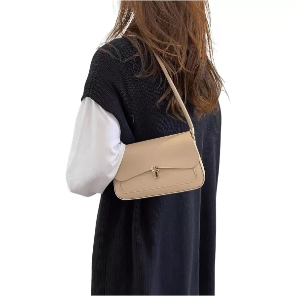SweatyRocks Women's Retro Leather Flap Buckle Square Shoulder Bag Top Handle Small Clutch Purses