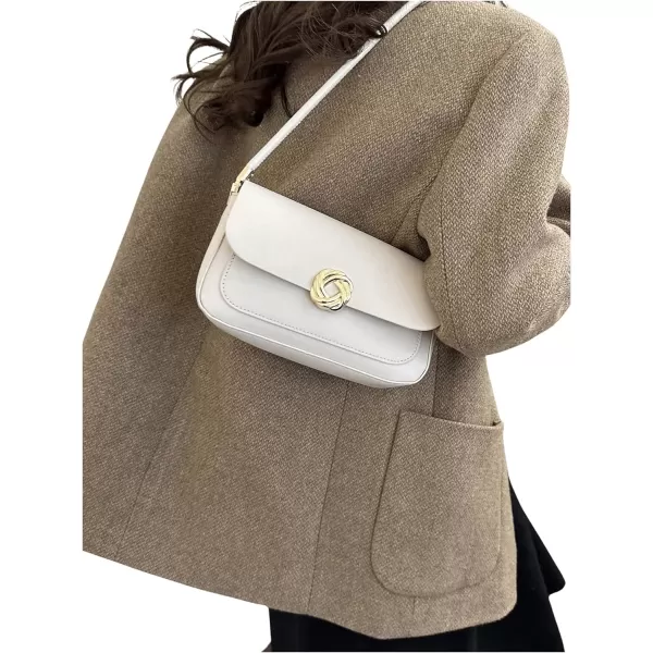 SweatyRocks Women's Retro Leather Flap Buckle Square Shoulder Bag Top Handle Small Clutch Purses