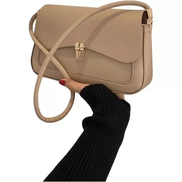 SweatyRocks Women's Retro Leather Flap Buckle Square Shoulder Bag Top Handle Small Clutch Purses