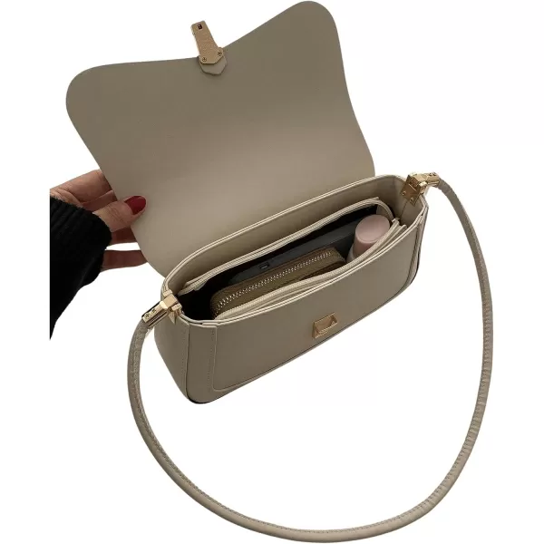 SweatyRocks Women's Retro Leather Flap Buckle Square Shoulder Bag Top Handle Small Clutch Purses