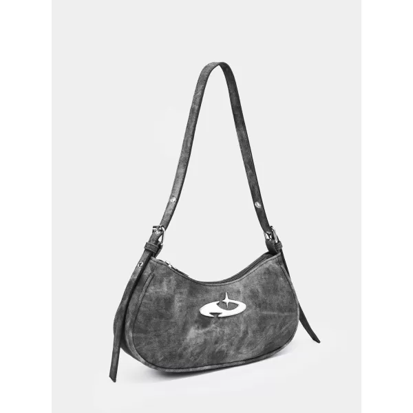 SweatyRocks Women's Retro Vintage Y2k Shoulder Bag Hobo Star Handbags Underarm Bag