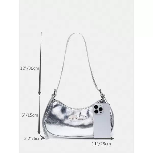 SweatyRocks Women's Retro Vintage Y2k Shoulder Bag Hobo Star Handbags Underarm Bag