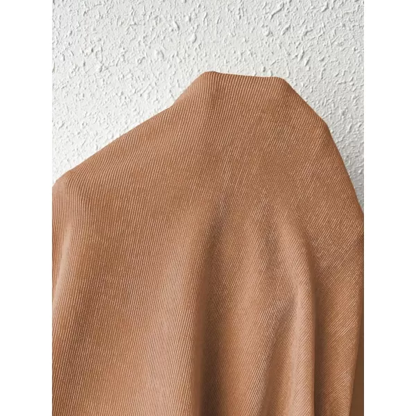 SweatyRocks Women's Ruched Mock Neck Long Sleeve T Shirt Solid Slim Fitted Tee Tops