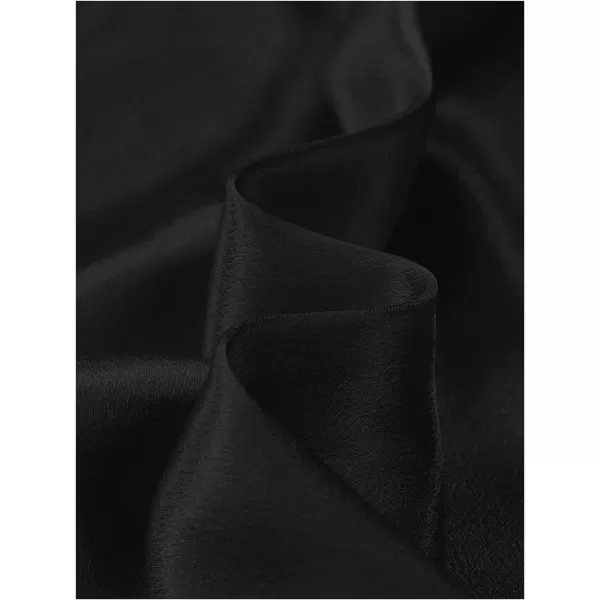 SweatyRocks Women's Ruffle Trim Silk Satin Long Skirt High Waist Elegant Party Skirts