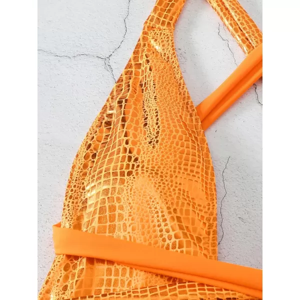SweatyRocks Women's Sexy Basic Criss Cross Tie Knot Front Deep V Open Back One Piece Swimwear