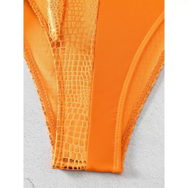 SweatyRocks Women's Sexy Basic Criss Cross Tie Knot Front Deep V Open Back One Piece Swimwear