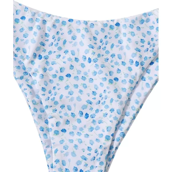 SweatyRocks Women's Sexy Bathing Suits Spaghetti Strap Floral Bikini Set Underwire Swimsuit