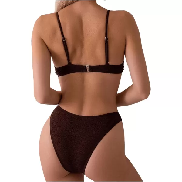 SweatyRocks Women's Sexy Bathing Suits Spaghetti Strap Floral Bikini Set Underwire Swimsuit