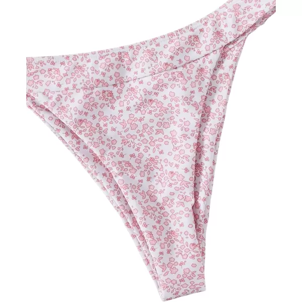 SweatyRocks Women's Sexy Bathing Suits Spaghetti Strap Floral Bikini Set Underwire Swimsuit