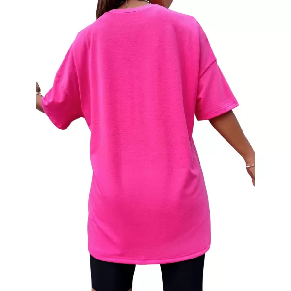 SweatyRocks Women's Short Sleeve Round Neck Tee Graphic Oversized T-Shirt