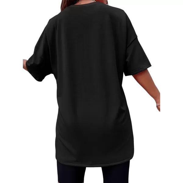 SweatyRocks Women's Short Sleeve Round Neck Tee Graphic Oversized T-Shirt