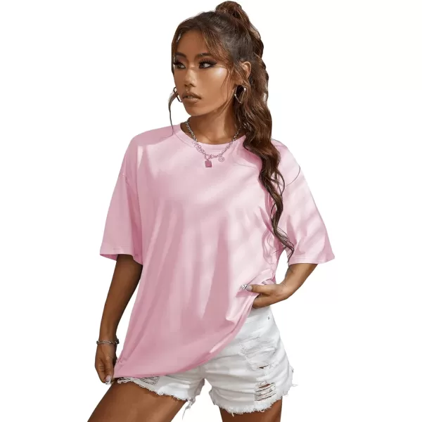SweatyRocks Women's Short Sleeve Round Neck Tee Graphic Oversized T-Shirt