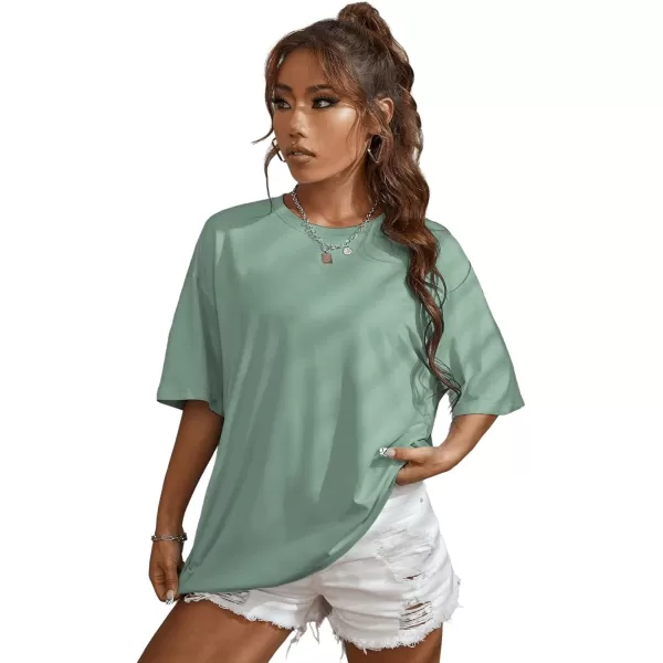SweatyRocks Women's Short Sleeve Round Neck Tee Graphic Oversized T-Shirt