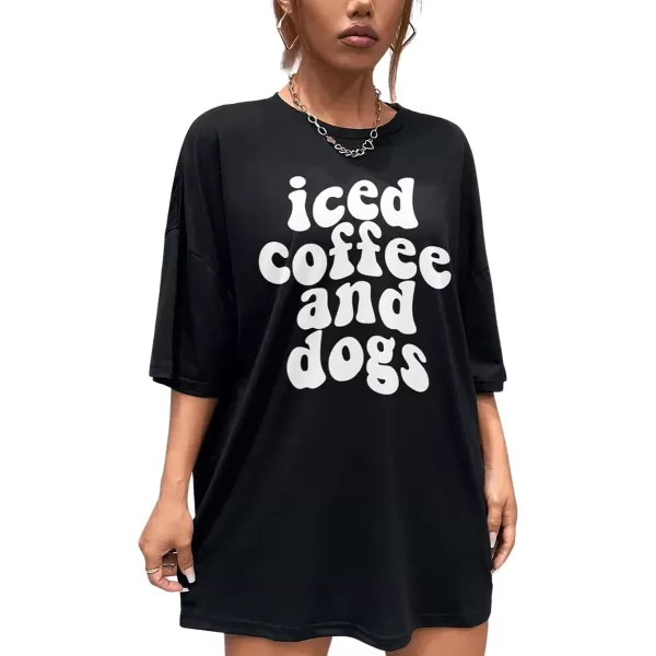 SweatyRocks Women's Short Sleeve Round Neck Tee Graphic Oversized T-Shirt