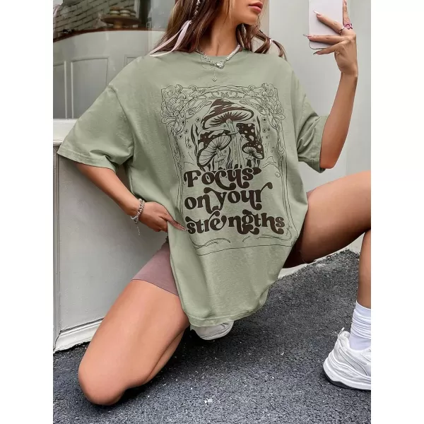 SweatyRocks Women's Short Sleeve Round Neck Tee Graphic Oversized T-Shirt