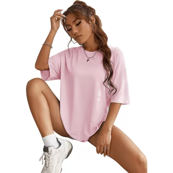SweatyRocks Women's Short Sleeve Round Neck Tee Graphic Oversized T-Shirt