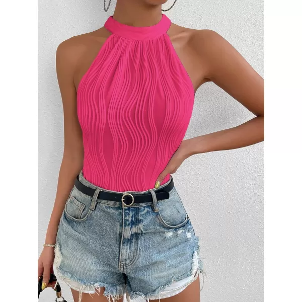 SweatyRocks Women's Sleeveless Scoop Neck High Cut Skinny Mesh Tank Top Bodysuit