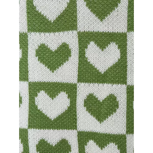 SweatyRocks Women's Sleeveless V Neck Knit Sweater Vest Houndstooth Crop Tank Top
