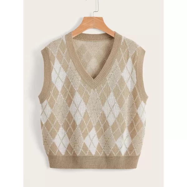 SweatyRocks Women's Sleeveless V Neck Knit Sweater Vest Skull Print Crop Tank Top