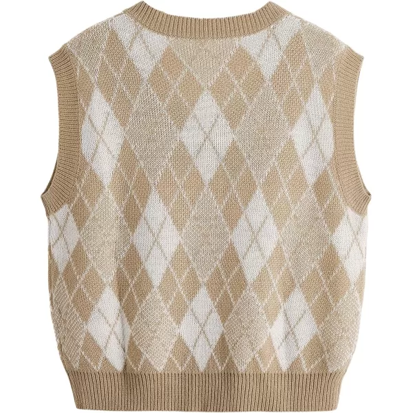 SweatyRocks Women's Sleeveless V Neck Knit Sweater Vest Skull Print Crop Tank Top
