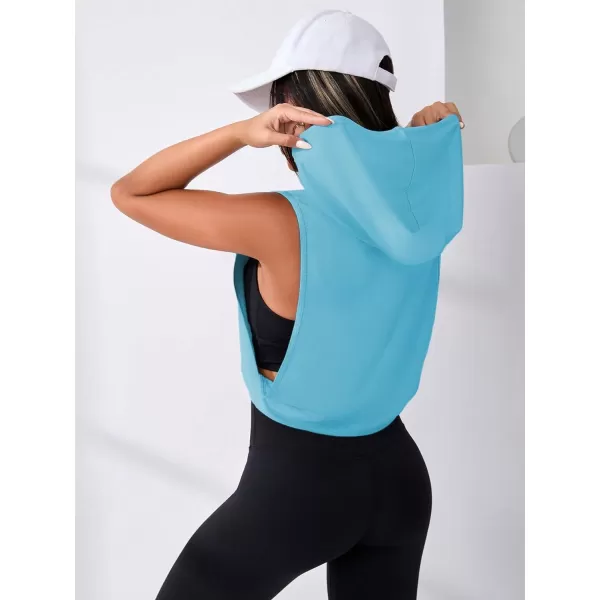 SweatyRocks Women's Sleeveless Workout Top Gym Activewear Crop Tank Top Open Side Shirt for Athletic Exercise Running