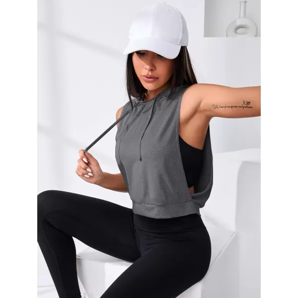 SweatyRocks Women's Sleeveless Workout Top Gym Activewear Crop Tank Top Open Side Shirt for Athletic Exercise Running