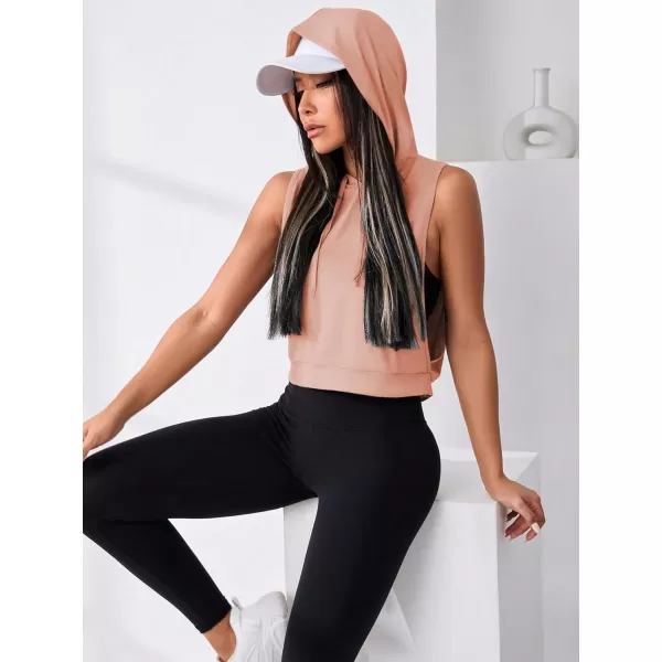 SweatyRocks Women's Sleeveless Workout Top Gym Activewear Crop Tank Top Open Side Shirt for Athletic Exercise Running