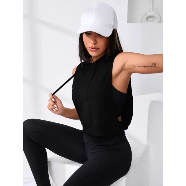 SweatyRocks Women's Sleeveless Workout Top Gym Activewear Crop Tank Top Open Side Shirt for Athletic Exercise Running
