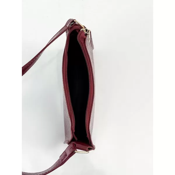 SweatyRocks Women's Small Crocodile Print Shoulder Bag Leather Clutch Purse Handbag with Zipper Closure