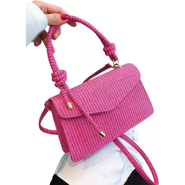 SweatyRocks Women's Small Tote Handbag Purse Knot Strap Simple Shoulder Crossbody Bag