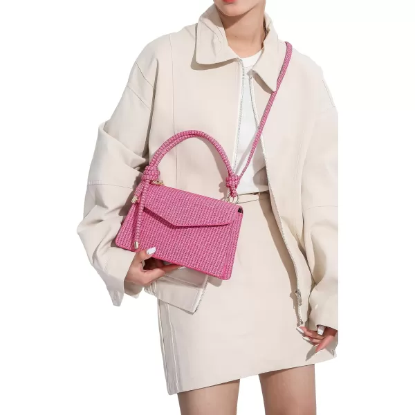 SweatyRocks Women's Small Tote Handbag Purse Knot Strap Simple Shoulder Crossbody Bag