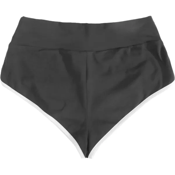 SweatyRocks Women's Sporty Elastic Waist Contrast Binding Booty Workout Biker Shorts