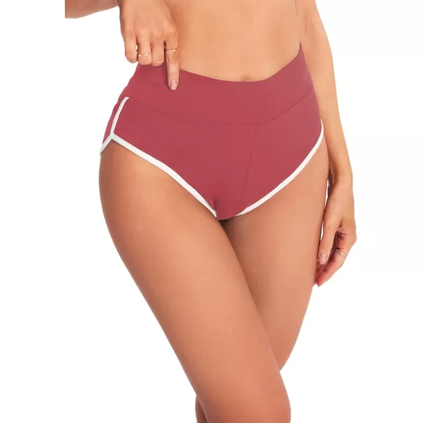 SweatyRocks Women's Sporty Elastic Waist Contrast Binding Booty Workout Biker Shorts