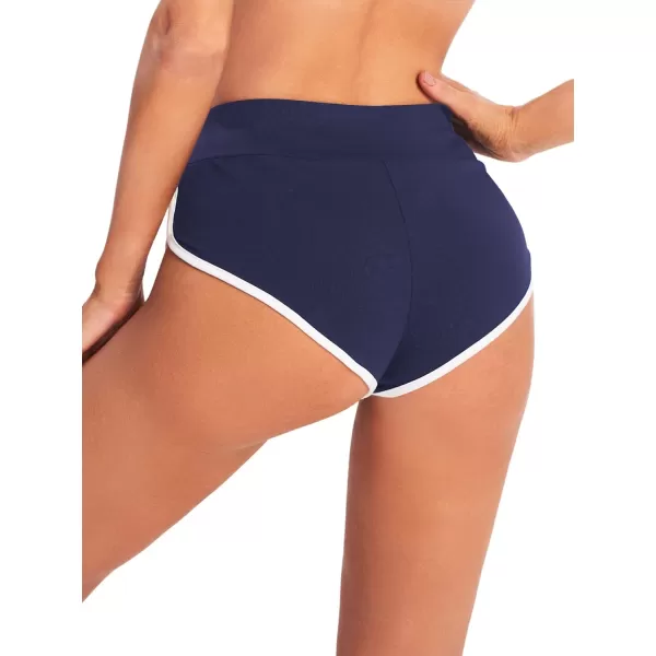 SweatyRocks Women's Sporty Elastic Waist Contrast Binding Booty Workout Biker Shorts